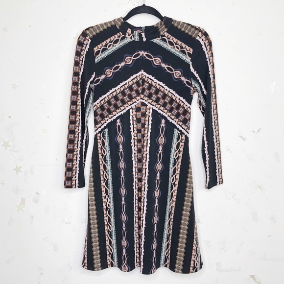 FREE People Stella jersey graphic chain print mini dress - Picture 7 of 12